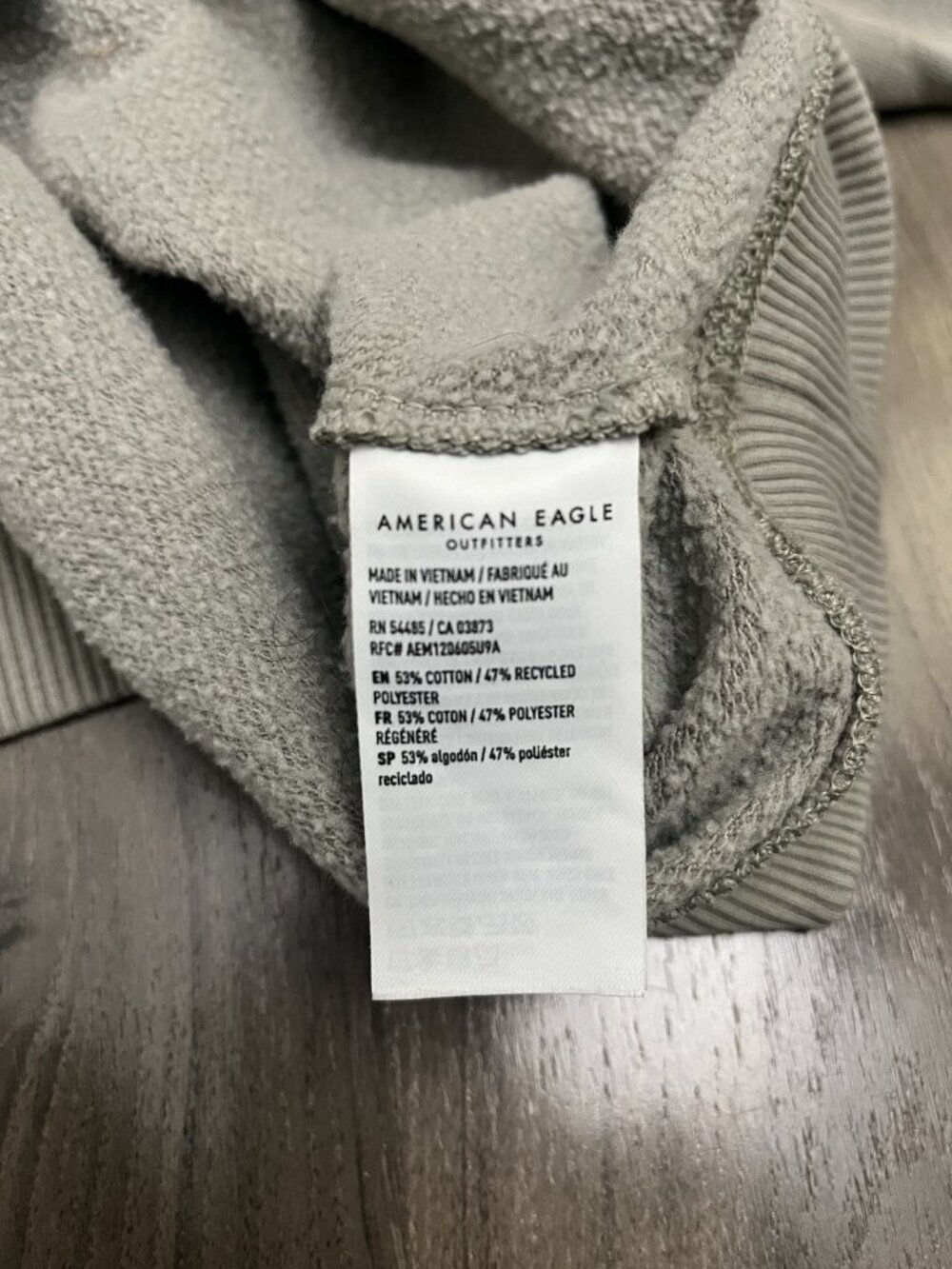 American Eagle The Halloween Shop Crewneck Sweatshirt Women's XS Sage Green - Picture 8 of 9